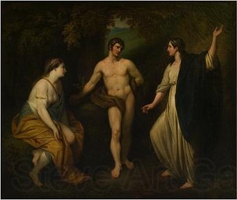 Benjamin West Choice of Hercules between Virtue and Pleasure Norge oil painting art